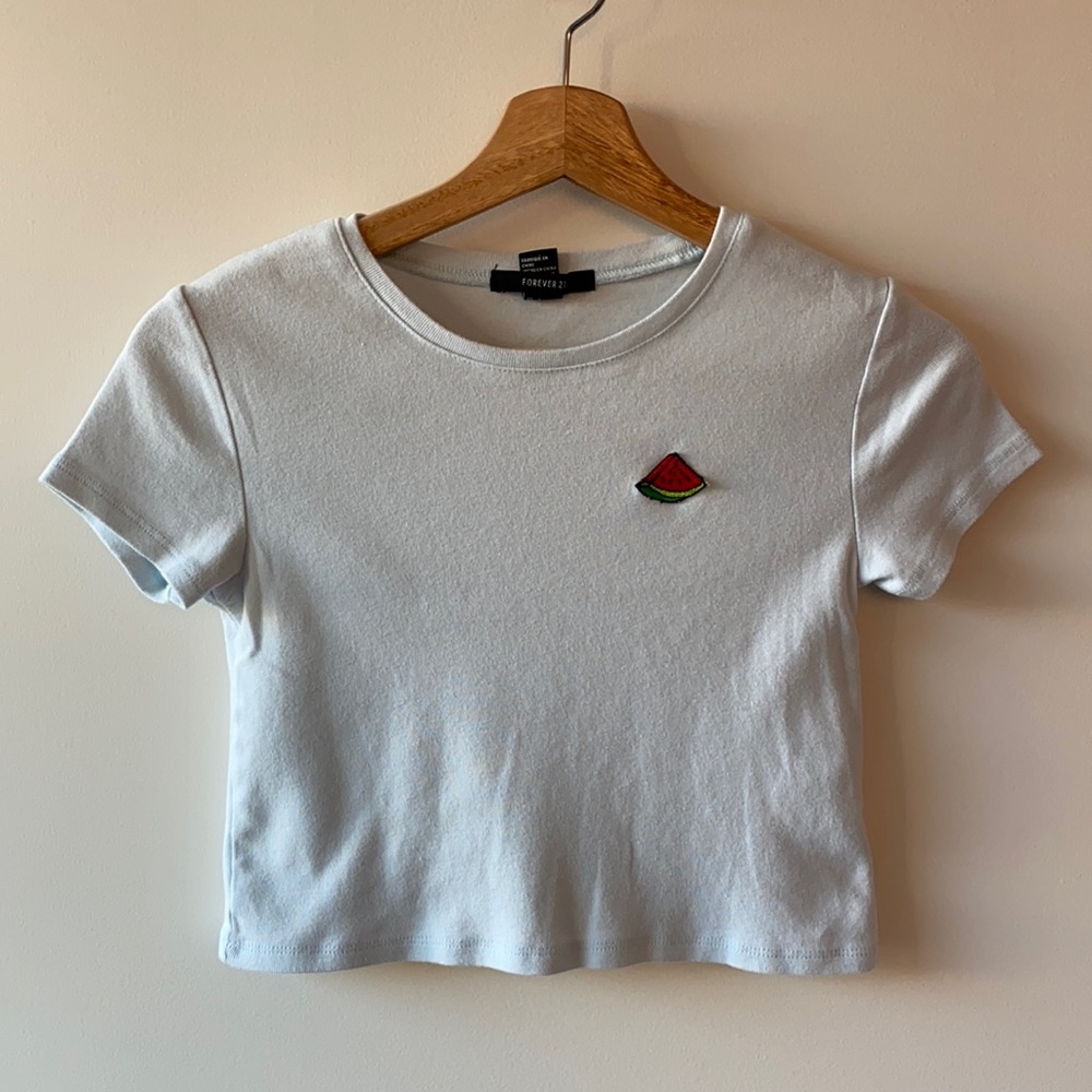 F21 LightBlue Crop Top (low price when you buy 1+)
